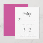 Lettre noire RSVP (Devant / Derrière)