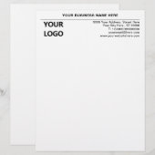 Lettre Nom de l'entreprise Logo d'informations en-tête du (Devant / Derrière)