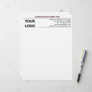 Lettre Nom du logo de l'entreprise Modèle en-tête