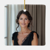 Lettre O Élégant Monogramme Ornement de Noël (Dos)