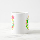 Lettre O en Fleurs Café Mug (Centre)