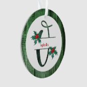 *~* Lettre O Rustic Christmas PHOTO Wood AP44 (devant)