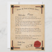 Lettre Officielle De La Carte De Vacances Du Père  (Devant)