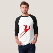 LETTRE OISEAU Abstraite Fusion Graphique T-shirt (Devant entier)
