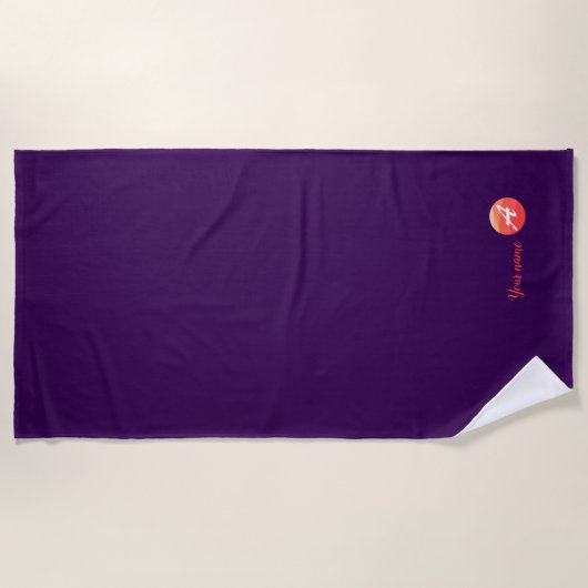 Lettre ondulée de corail monogramme Une serviette (Devant)