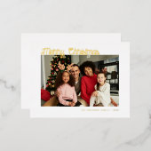 lettre or joyeux Noël carte de voeux (Recto/Verso)