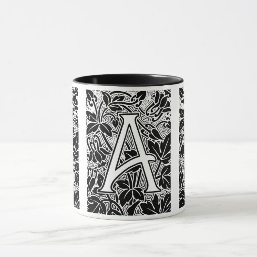 Lettre orange "A" Mug (Centre)