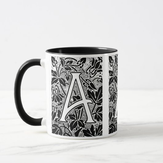 Lettre orange "A" Mug (Gauche)