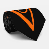 Lettre orange Cravate face (Roulé)