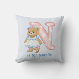 LETTRE OREILLARD N Coussin monogramme