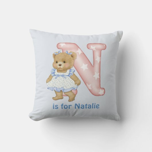 LETTRE OREILLARD N Coussin monogramme (Recto)