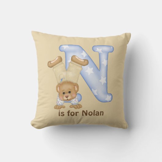 LETTRE OREILLARD N Coussin monogramme (Recto)