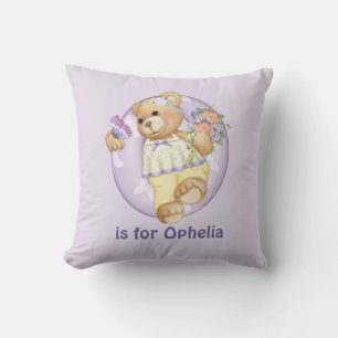 LETTRE OREILLE EN TÊTE 0 Coussin monogramme