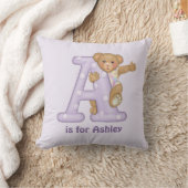 LETTRE Ours Teddy A Coussin Monogramme (Couverture)