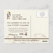 Lettre P Bonne Anniversaire Cupcake Business Carte (Dos)