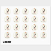 Lettre P Monogram Cupcake Logo Stickers Entreprise (Feuille)