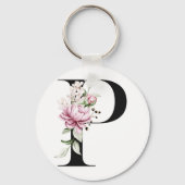 Lettre P monogrammée | Porte-clés (Verso)