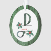 *~* Lettre P Rustic Christmas PHOTO Wood AP44 (devant)