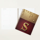 Lettre pailletée S Luxe Drip Sparkle Style de bure (Devant avec enveloppe)