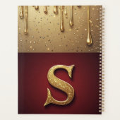 Lettre pailletée S Luxe Drip Sparkle Style de bure (Dos)