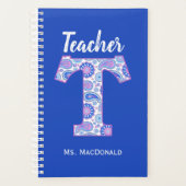 Lettre Paisley T Enseignants Planificateur quotidi (Devant)