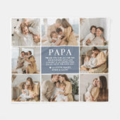 Lettre Papa Couverture en polaire personnalisée pe (Devant (Horizontal))