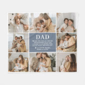 LETTRE Papa Couverture polaire personnalisée perso (Devant (Horizontal))