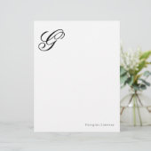 Lettre Papeterie à en-tête avec monogramme de script élég (Debout devant)