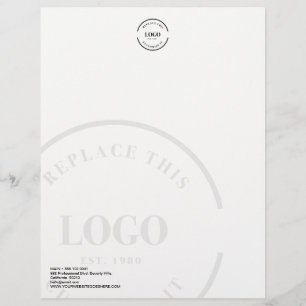 Lettre Papier à en-tête avec filigrane de logo d'entrepri