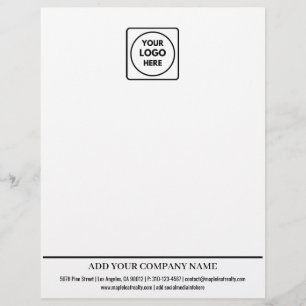 Lettre Papier à en-tête de base avec logo et coordonnées