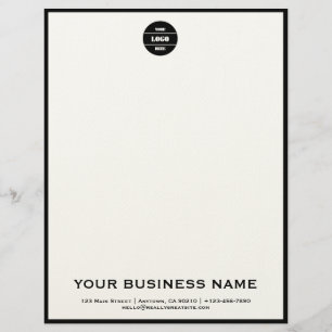 Lettre Papier à en-tête de logo d'entreprise moderne pers