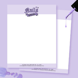Lettre Papier à en-tête de salon de manucure avec lettrag