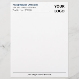 Lettre Papier à en-tête de société avec logo personnalisé