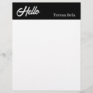 Lettre Papier à en-tête de typographie d'entreprise à bor