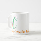 Lettre papillon C Mug florale (Devant gauche)