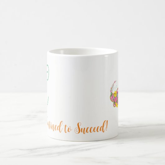 Lettre papillon C Mug florale (Centre)