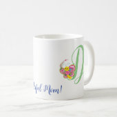 Lettre papillon D Mug florale (Devant droit)