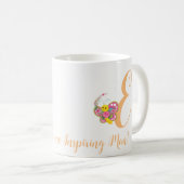 Lettre papillon E Mug florale (Devant droit)