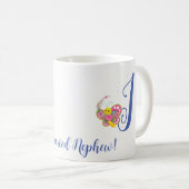 Lettre papillon I Mug florale (Devant droit)