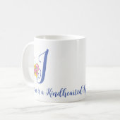 Lettre papillon I Mug florale (Devant gauche)