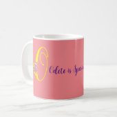 Lettre papillon O Mug florale (Devant gauche)