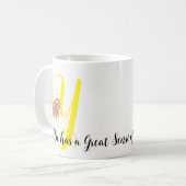 Lettre papillon Y Mug florale (Devant gauche)