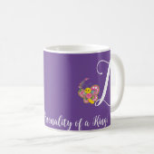 Lettre papillon Z Mug florale (Devant droit)