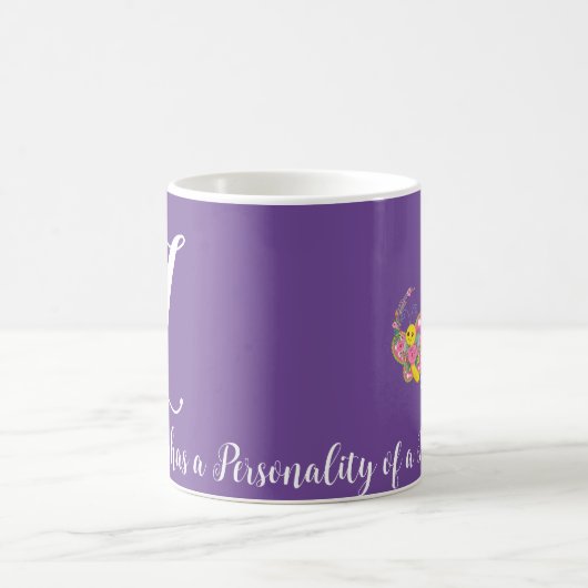 Lettre papillon Z Mug florale (Centre)