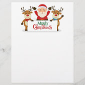 Lettre Père Noël avec son en-tête de rennes (Devant)