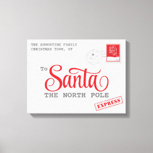 LETTRE Père Noël Décor de la maison en toile de
