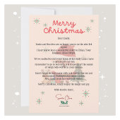Lettre Père Noël personnalisée Carte de Noël pour 