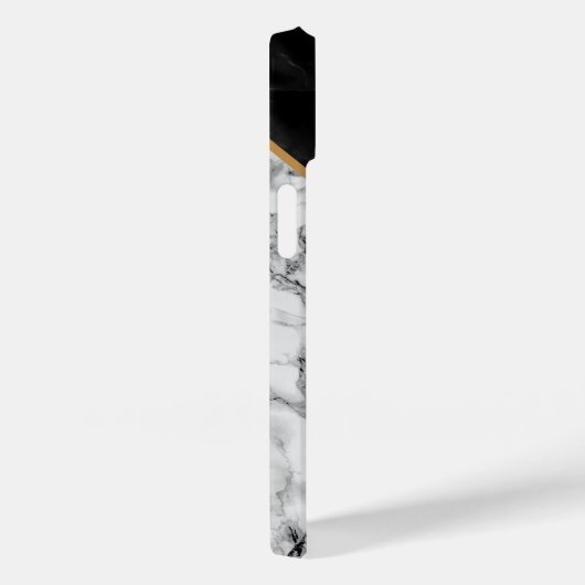 Lettre personnalisée coque iphone en marbre noir b (Verso / Droite)