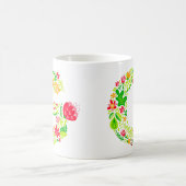 Lettre personnalisée G en Fleurs Café Mug (Centre)