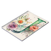 Lettre personnalisée J Carnet d'aquarelle florale (Côté gauche)